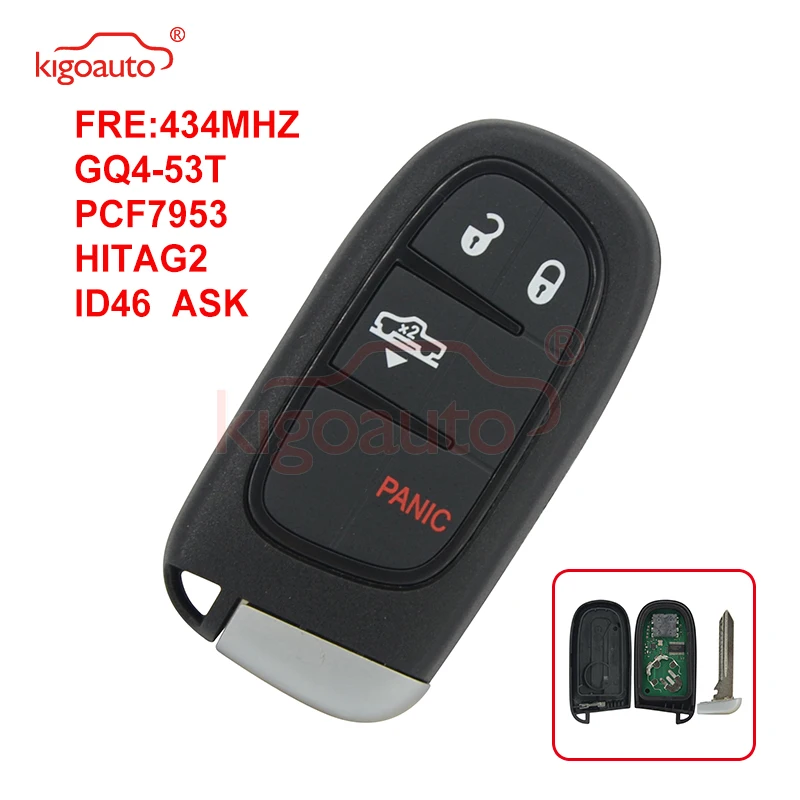 Умный ключ для Dodge Ram 1500 2500 3500 434mhz ID46 chip с тремя кнопками и паникой | Автомобили