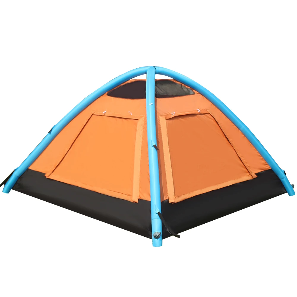

Outdoor Camping Mosquito Mesh Tent Breathable Tent 2-3 People Inflating Tent for Beach Camping Traveling Hiking with Air Pump
