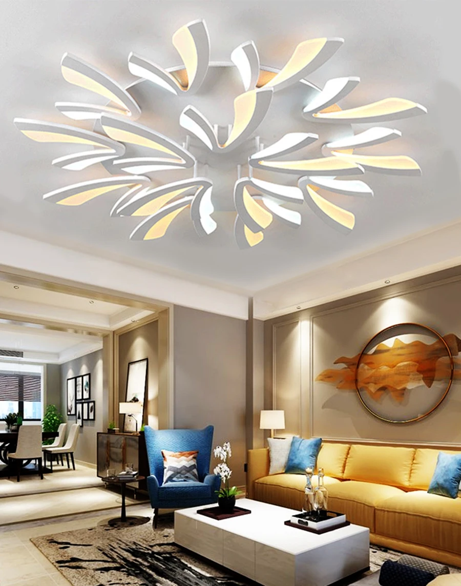 New Arrival two colors Modern Led Chandelier For Living Room Master Room Bedroom Fixtures AC220V Chandelier Fixture