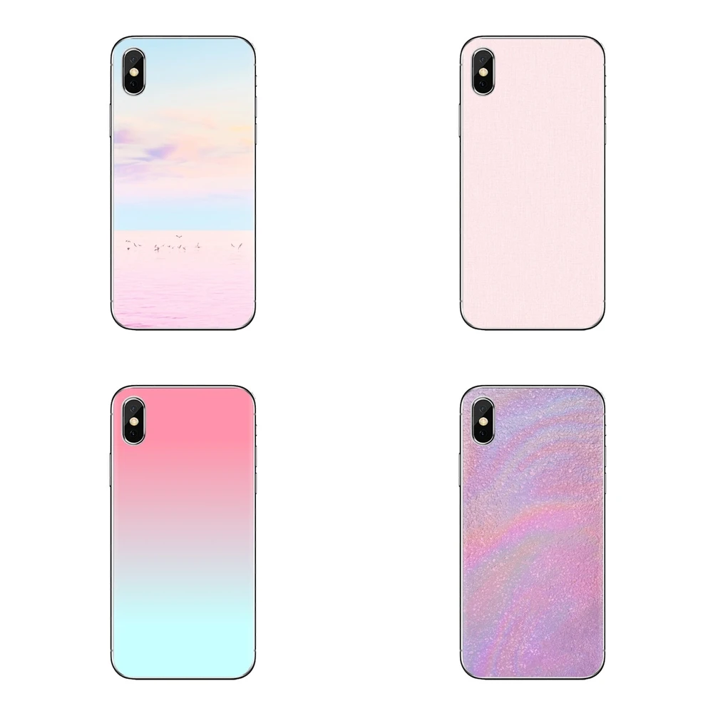 For Huawei G7 G8 P7 P8 P9 Lite Honor 4C 5X 5C 6X Mate 7 8 9 Y3 Y5 Y6 II 2 Pro 2017 Transparent TPU Housing Pastel Pink Wallpaper |