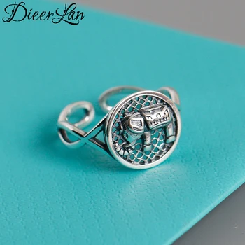 

Vintage 925 Sterling Silver Elephant Rings For Women Female Fashion Punk Jewelry Valentines Gifts Gothic Rings