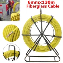 130 м 6 мм Стекловолоконный провод кабель ходовой шток рыба змея роддер Съемник Flexi свинец Электрический Стекловолоконный провод кабель ходовой шток Съемник