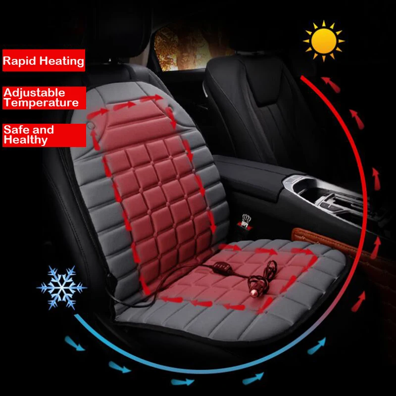 riscaldatore per Sedile Auto riscaldato per Auto coprisedile riscaldato per Auto 12V con regolatore di Temperatura Intelligente Hangrow 1 Paio di Cuscino per seggiolino Auto riscaldato 