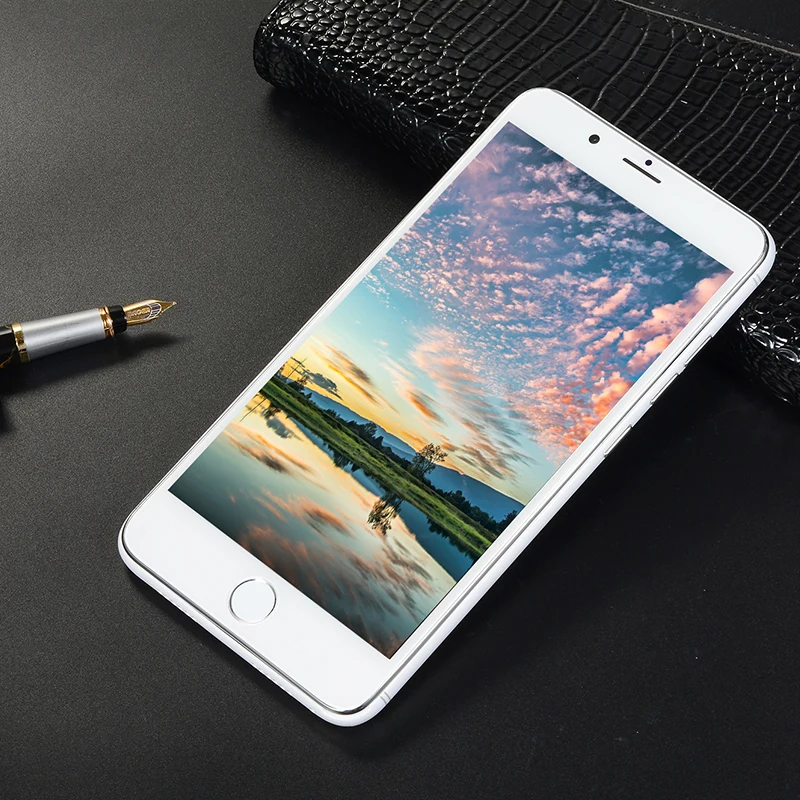 Глобальная прошивка поддержка мобильного телефона iPhone 7 Plus смартфон 5," дюйма высококачественны Fullview MTK6572 Android смартфон - Цвет: white