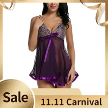 Эротическое кружевное нижнее белье, сексуальное эротическое платье-комбинация, сексуальное женское нижнее белье, кружевное платье с открытой передней частью, сексуальное мини-платье