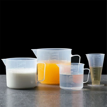 

100/300/600/1000ml Plastic Graduated Measuring Cup Jug Pour Spout Surface Kitchen Supplies Pot Baking Cooking Measuring Tool