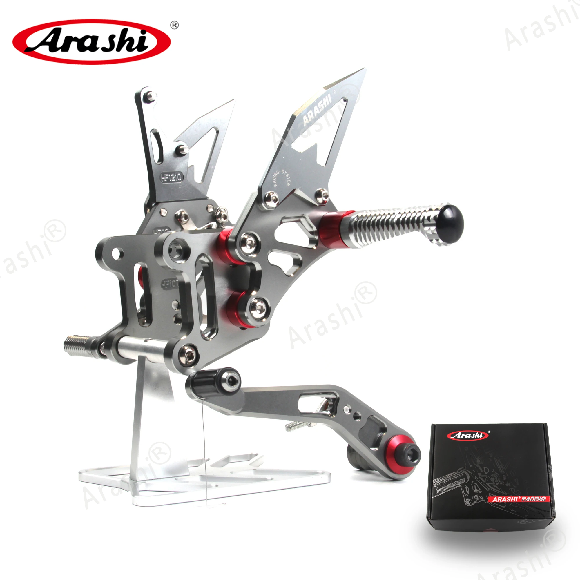 Arashi GSX-R1000 2017 2018 2019 CNC Adjustable Footrests Foot Pegs Rider Rearset Footrest For SUZUKI GSXR1000 GSXR 1000 GSX1000R
