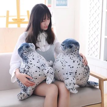 

New 2020 High Quliaty 30/60cm Stuffed Kawaii Seal Plush Housewarming 3D Novelty Throw Pillows Children's Gifts