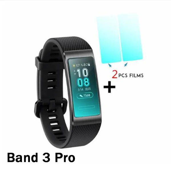 Huawei Band 3 Pro Band 3 0,95 дюймов Поддержка gps NFC трекер плавание Водонепроницаемый Bluetooth фитнес-трекер сенсорный экран - Цвет: 3P Black add 2 film