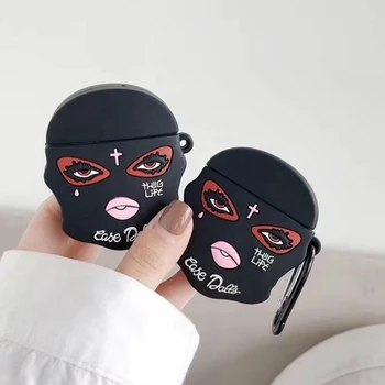 

Bluetooth Wireless Earphone Case For Airpods 2 Case 3D Keychain Cute Silicone Case For Airpods2 Lips Cover For Air Pods Widow