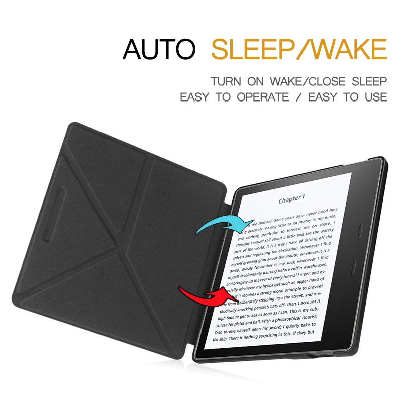 Estojo Origami Stand para Kindle Oasis 9ª Geração e Kindle Oasis 10ª Geração Capa de Couro pu Premium com Dormir Wake - Imagem 2