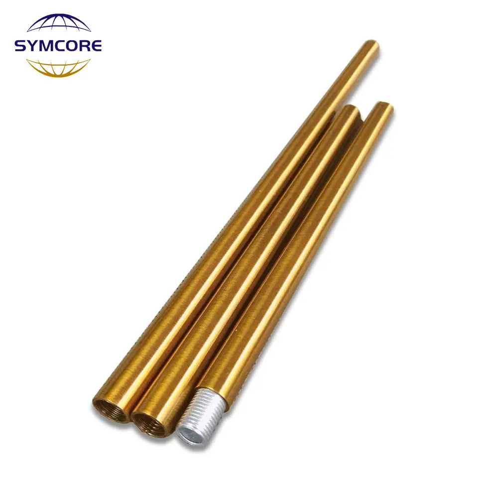 2pcs Gold Ancient Straight Rod Diameter 11.5MM Inner Thread M10 Straight Tube Table Lamp Floor Light Chandelier Hollow Tube table lamp,led lamp accessories,thread adapter