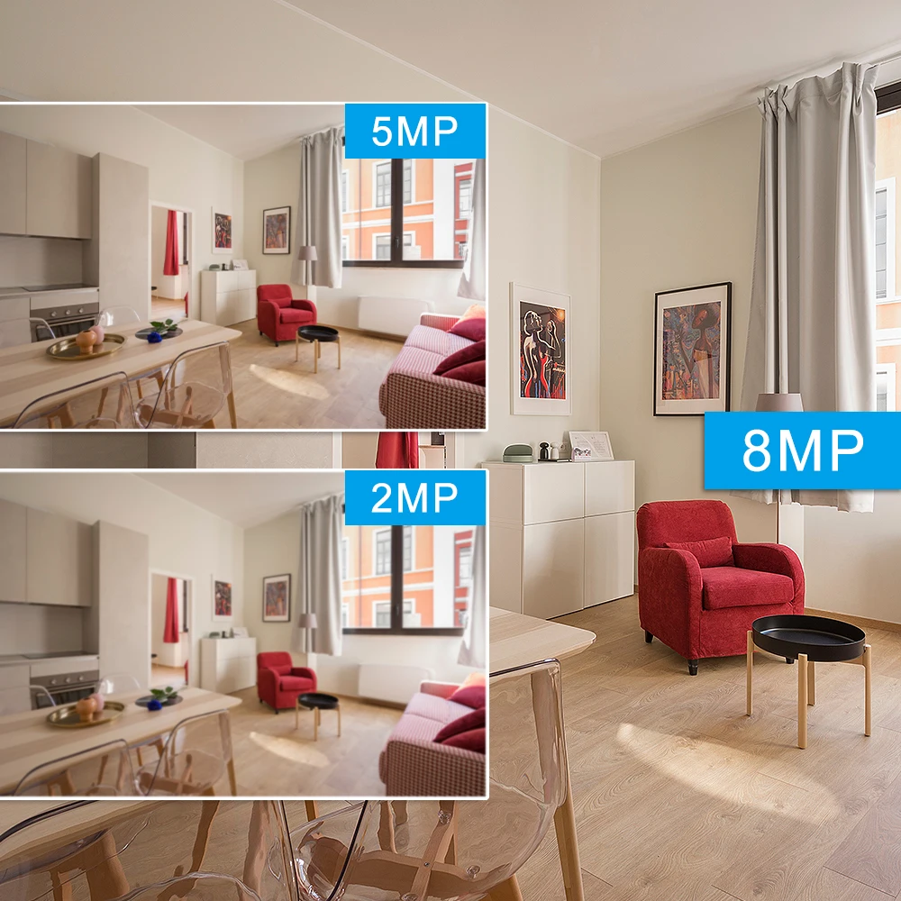 Hikvision совместимая цветная Vu 5MP купольная POE ip камера 8MP домашняя видеонаблюдения
