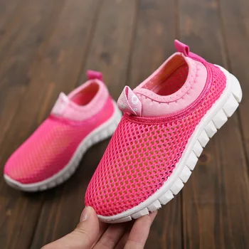 

Summer Boys Kids Shoes Breathable Mesh Sneakers Fashion Light Girls School Casual Shoes Baby Sports Shoes Hollow Children