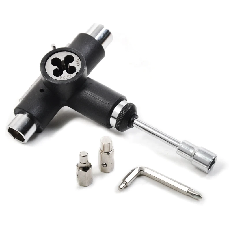 

Skateboard Wrench Skateboard Repair Kit Semi-Automatic Tool Skate Board T-Shape Multifunctional Roller Skate Heavy Duty Wrench