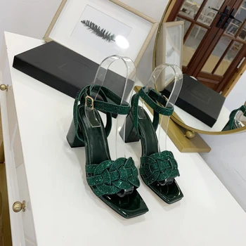 

New Fashion Women Open Toe Bowtie Design Thick Heel Sandals Ankle Strap High Platform Sandals High Heel Shoes Dress Shoes 2020