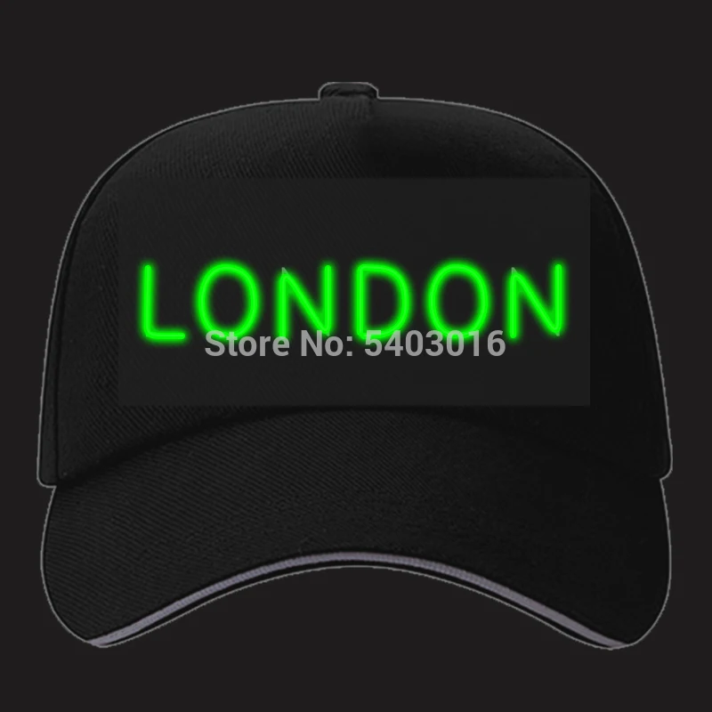 lemon green EL Wire вечерние шляпы с питанием от батареи светящееся украшение для клубной вечеринки принадлежности светодиодный светильник вечерние шляпы на заказ светящиеся кепки - Цвет: lemon green