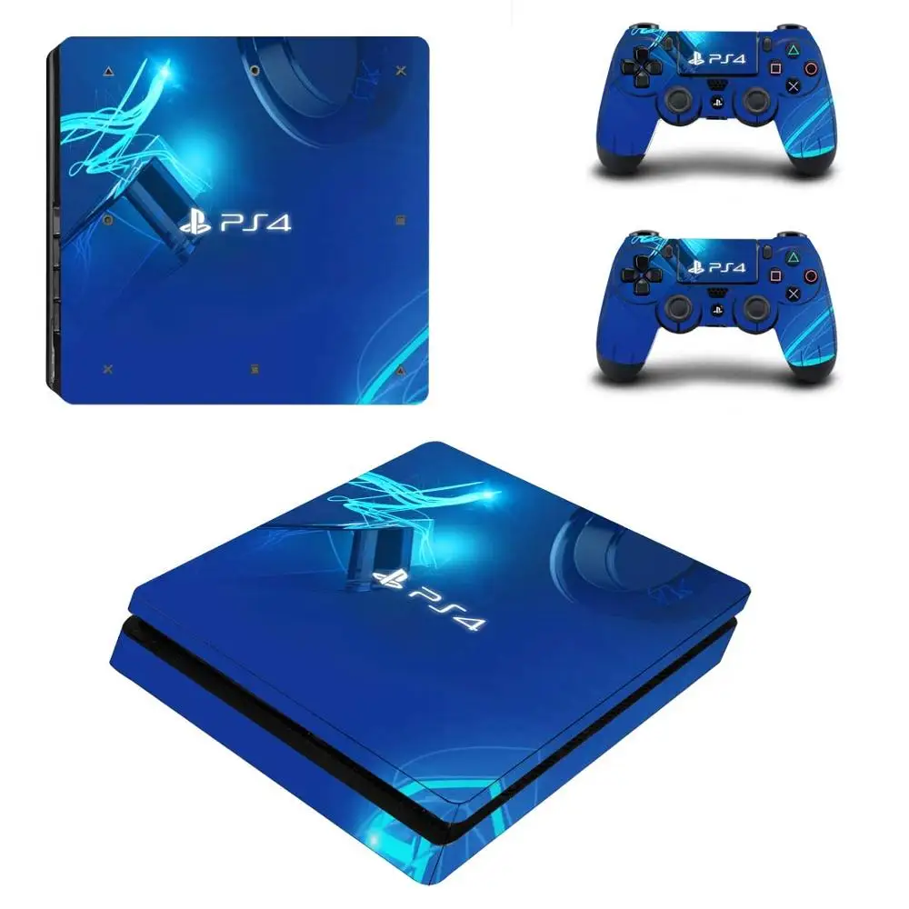 

Blue LImited Edition PS4 Slim Skin Sticker Decal For PlayStation 4 Console & Controller PS4 Slim Skins