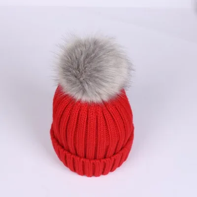 Новое поступление модные дикие волосы мяч шляпа осень и зима теплые Милые Удобные противошумные наушники темпераментная высокая эластичность вязаная шапка - Цвет: Красный