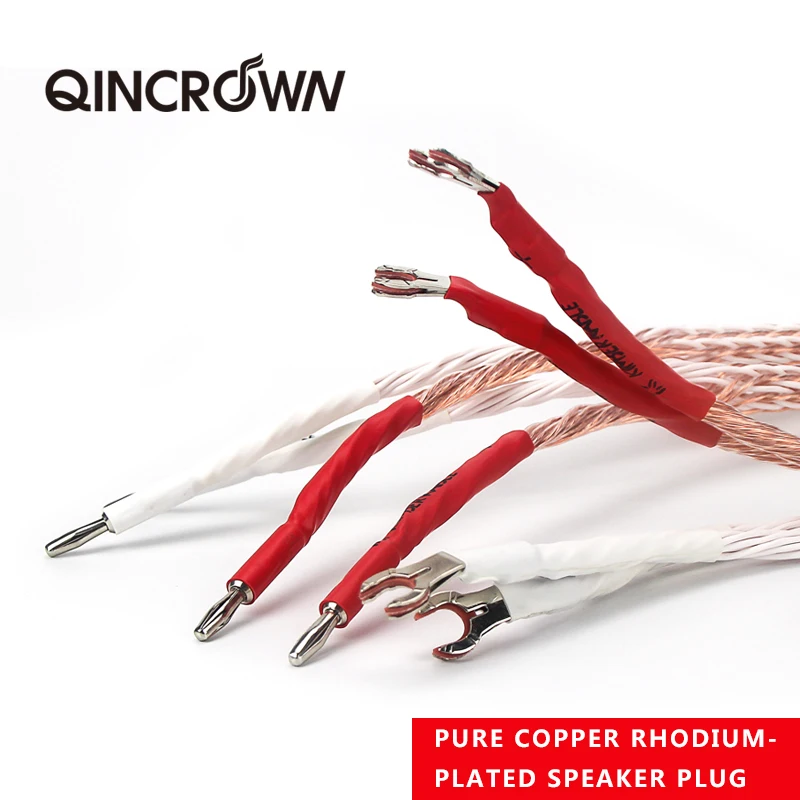 QINCRQWN аудио Hi end DIY HIFI plateado Y forma de pala a banana enchufes|Кабели VGA| |