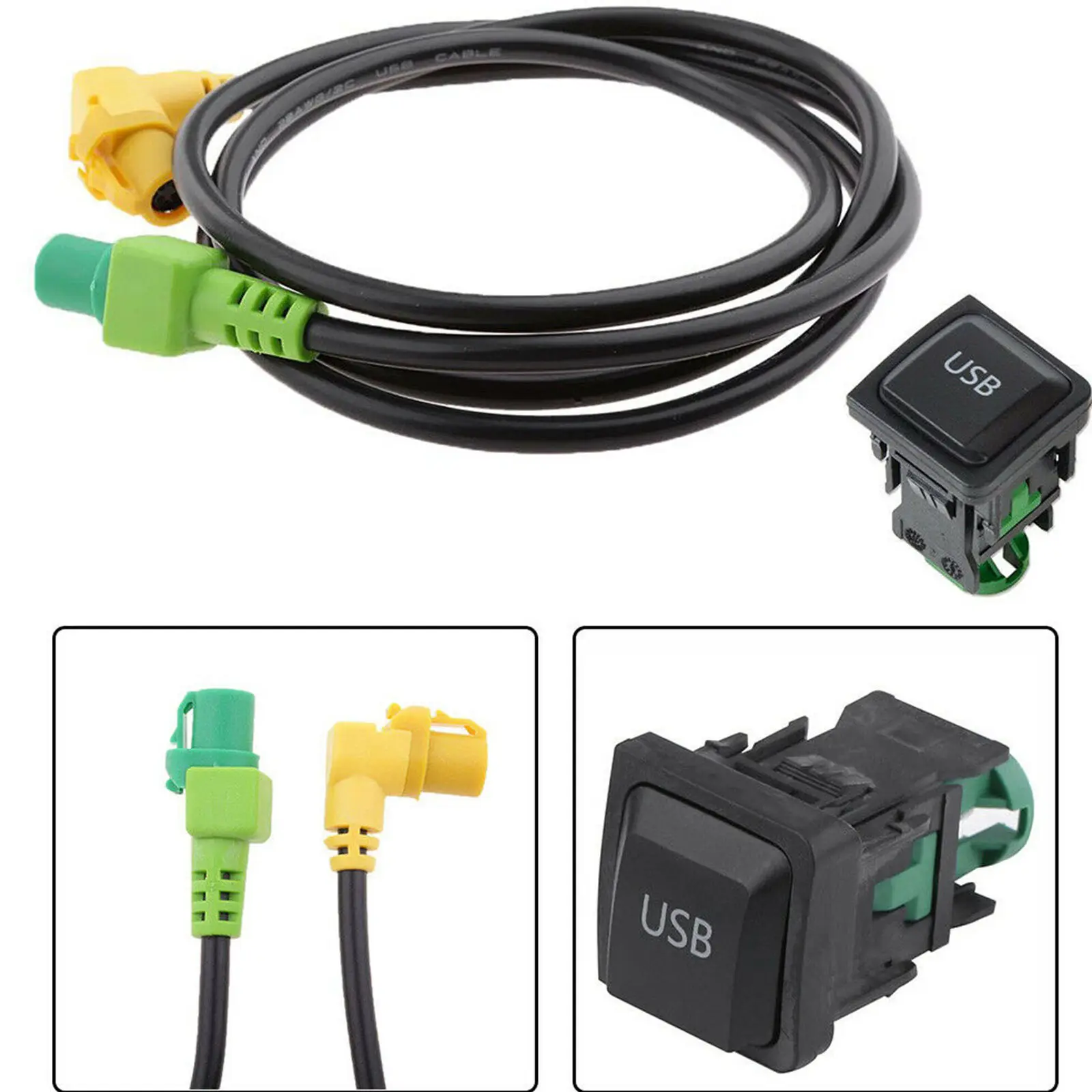 Car USB Adapter Audio Plastic+Metal Switch Cable With For Volkswagen RCD510 RCD310 VW Golf/GTI/R MK5 MK6 Jetta | Инструменты