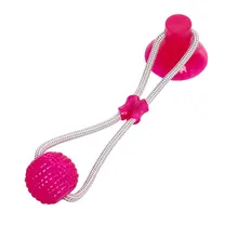 Многофункциональная игрушка для домашних животных, молярная игрушка для укуса, резиновая игрушка для собаки, жевательный шарик, очищающая зубы, безопасная эластичность, мягкая игрушка для щенков на присоске, игрушка для укуса собак