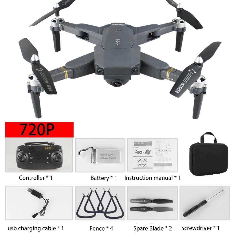 Дрон 4k HD широкоугольная камера HD WiFi 1080P fpv Дрон видео в реальном времени Дрон X Pro One Touch взлет посадка Дрон и камера - Цвет: Черный