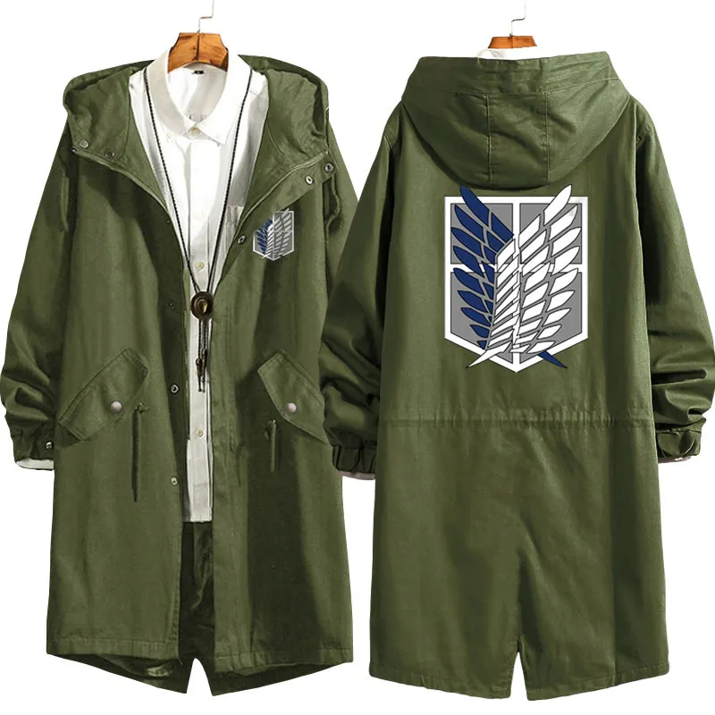 Костюм мужской из аниме атака на Титанов свитшот с капюшоном Levi Mikasa Эрен весенняя