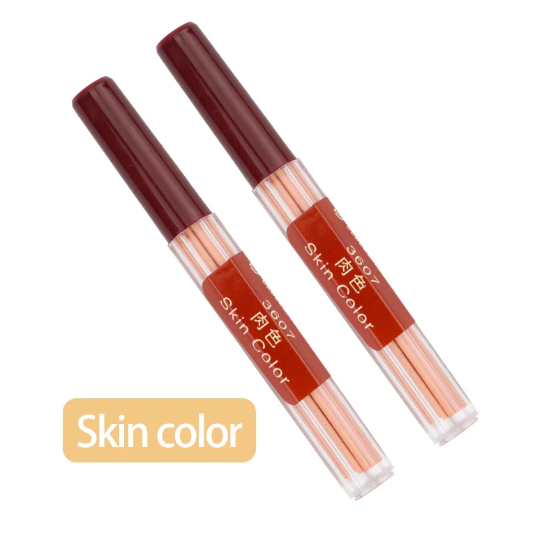Skin-color-2pcs Dedepraise автоматические/механические стержни для карандаша 2,0 мм 36 цветов Сменные цветные карандашные грифели толстый грифель/сердечник/заправка - Цвет: Skin-color-2pcs