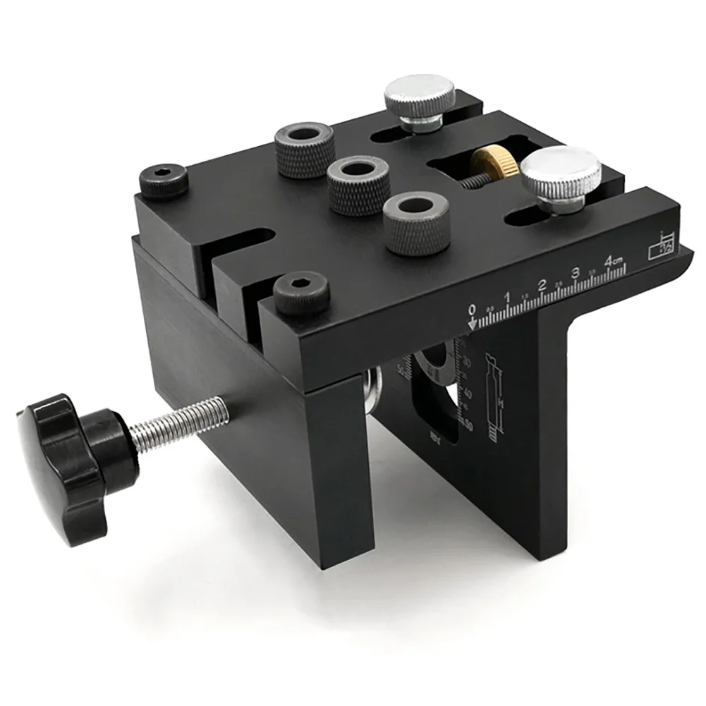 

3 in 1 Woodworking Doweling Jig Kit with Positioning Clip Adjustable Drilling Guide Puncher Locator Carpentry Tools
