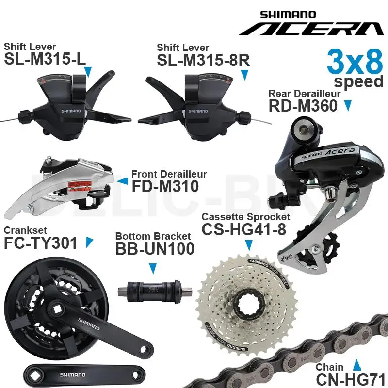 groupset acera 9 speed