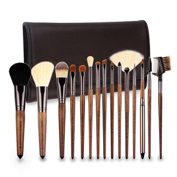 

ZOREYA Currently Available 15 Makeup Brush Set Black Walnut Wooden Handle Nylon Wool Makeup Set Amazon ZP15