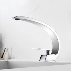 Bathroom Faucets Brass Water Basin Faucet Mixer Tap Chrome Deck Sink Mounted Basin Faucets Hot Cold Water Mixer Tap Torneira