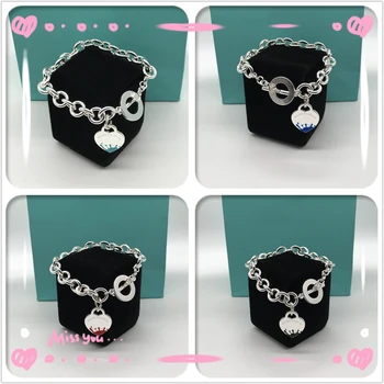 

100% 925 sterling silver love splash bracelet, superb craftsmanship, classic miniature fashion original jewelry gift