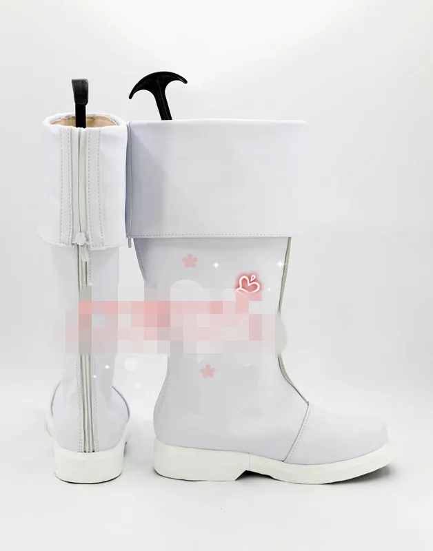 Anime Cosplay Shoe Todoroki Shoto White Boots Men's Calf Length Boots A