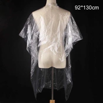 

2019 Disposable Salon Cape Waterproof Hair Dye Cutting Coloring Apron Shawl Transparent Barber Shampoo Cape Hairdressing Cape