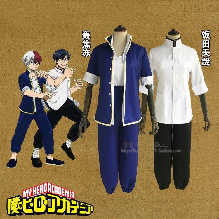 Аниме My Hero Academy Kaminari Denki Todoroki Shoto izku Midoriya OCHACO URARAKA Косплей китайский Чонсам и китайские Коты