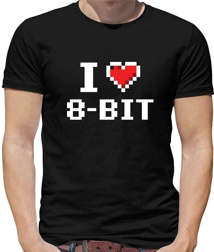 Computer Data I Love 8 Bit Mens T-Shirt Nerd Geek Gamer Tech