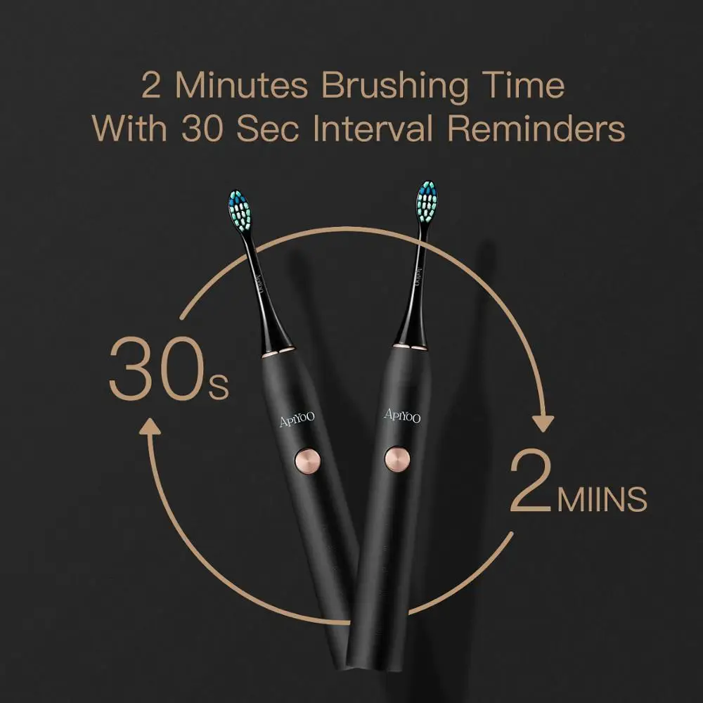 P7 Rechargeable Apiyoo Electric Toothbrush Sonic Toothbrush 5 Mode Adult Timer IPX7 Waterproof Automatic Ultrasonic Brush P7 Rechargeable Apiyoo Electric Toothbrush Sonic Toothbrush 5 Mode Adult Timer IPX7 Waterproof Automatic Ultrasonic Brush