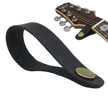 Кожаный держатель для гитарного ремешка безопасный замок с крепким металлическим креплением, подходит выше шеи на подголовнике