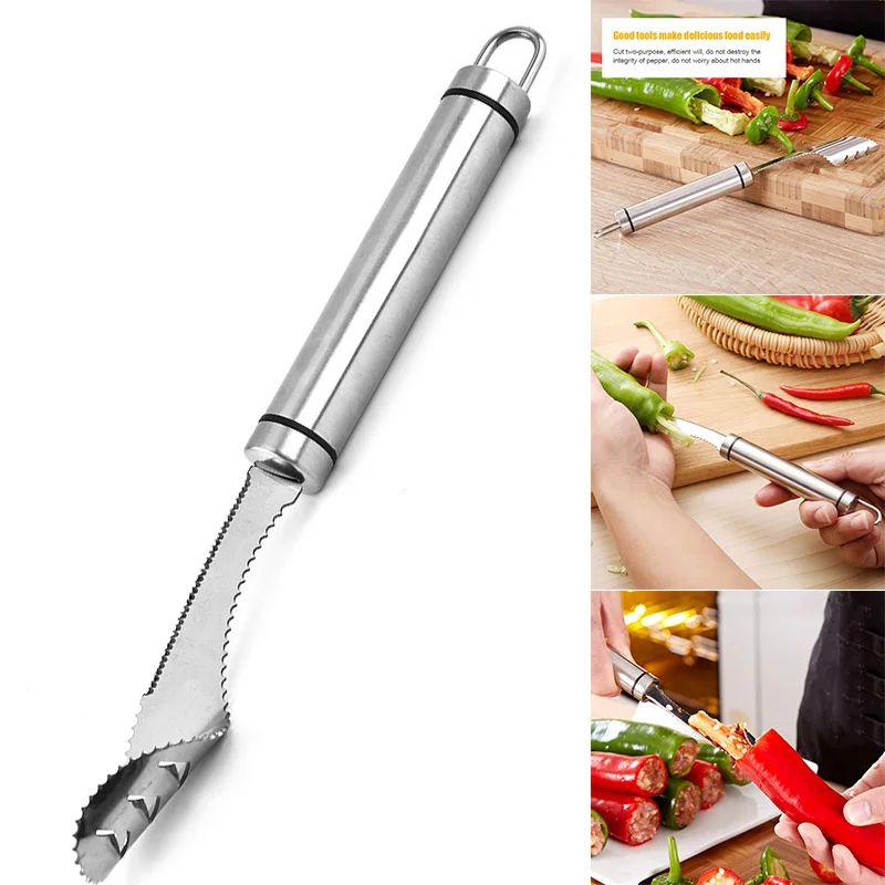 Jalapeno перец чили Corer Remover Нержавеющая сталь Corer многофункциональный фруктовый инструмент TB распродажа