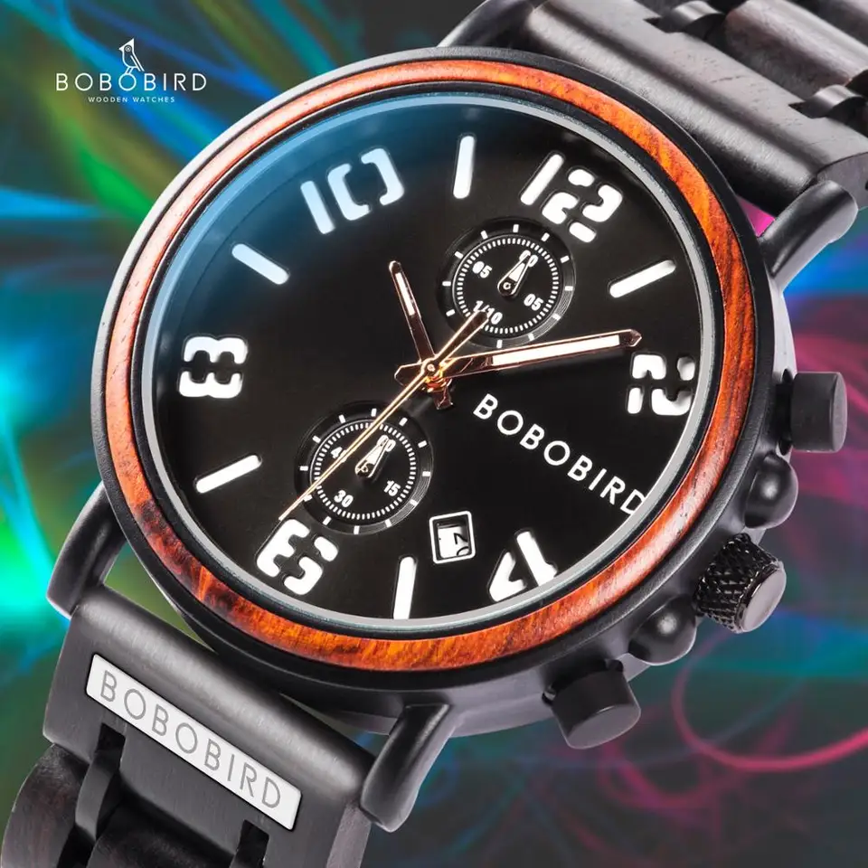 father son wooden watch