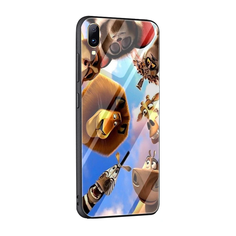 G5 EWAU фильм Мадагаскар животного Лев закаленное Стекло телефон крышка для Vivo V9 Y85 Y89 V15 Y17 Y93 Y95 Y91 Y91C - Цвет: G5