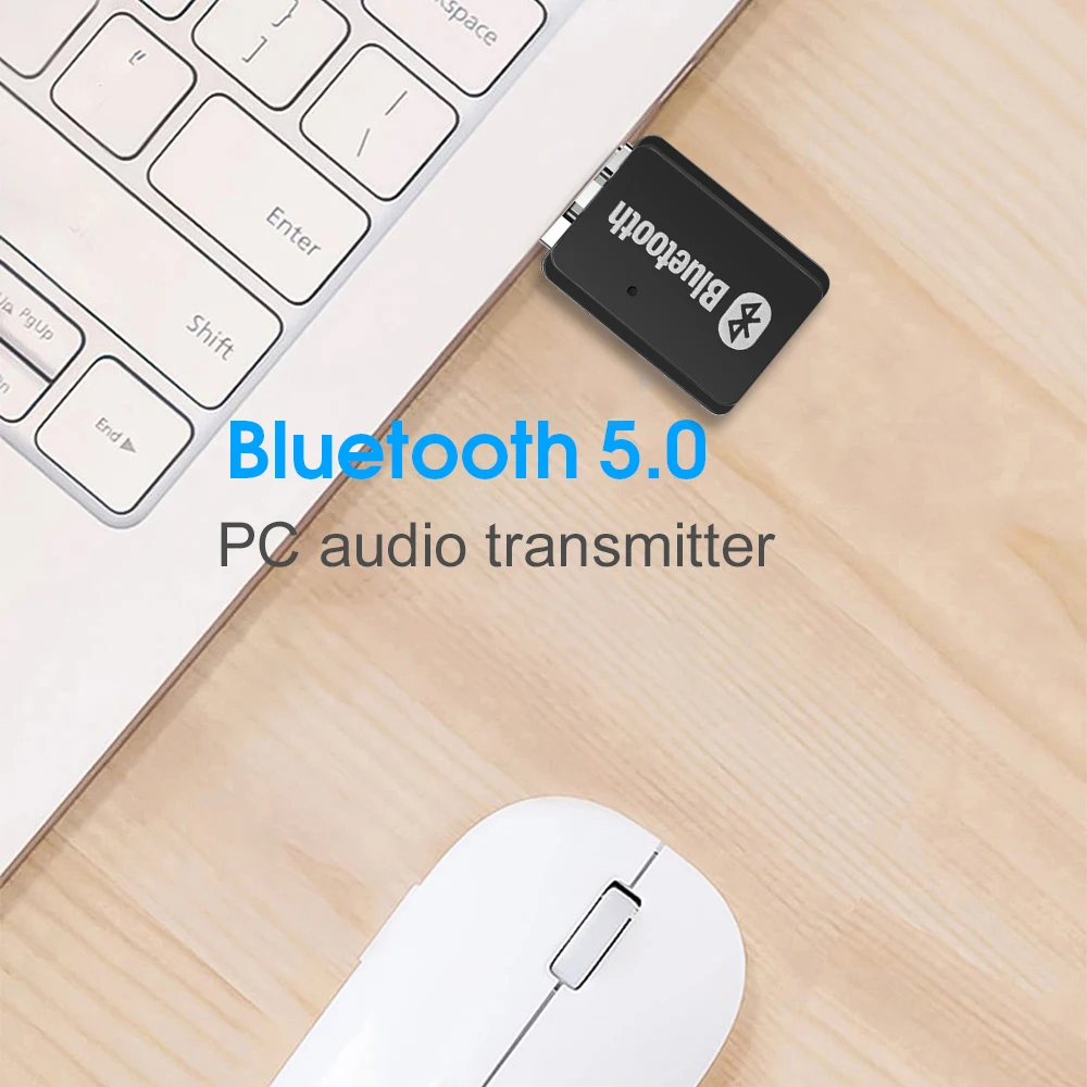 KEBIDU Bluetooth 5,0 аудио передатчик стерео музыка для компьютера мини USB Bluetooth передатчик беспроводной адаптер