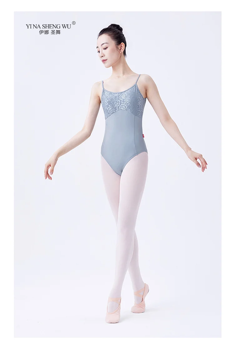 Kinder Mädchen Gymnastik Trikotanzug Ballett Tanz Gurtband der Schulter Bodysuit 