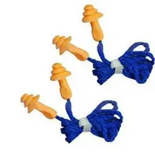 1/2 шт Мягкие силиконовые, со шнуром уха Вилки уши протектор Многоразовые Защиты Слуха Шум наушник с Вилки наушник шприц