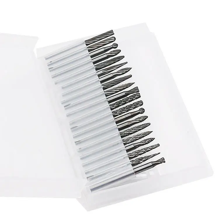 20 шт. карбид вольфрама 3 мм сверла вращающиеся заусенцы металлические алмазные