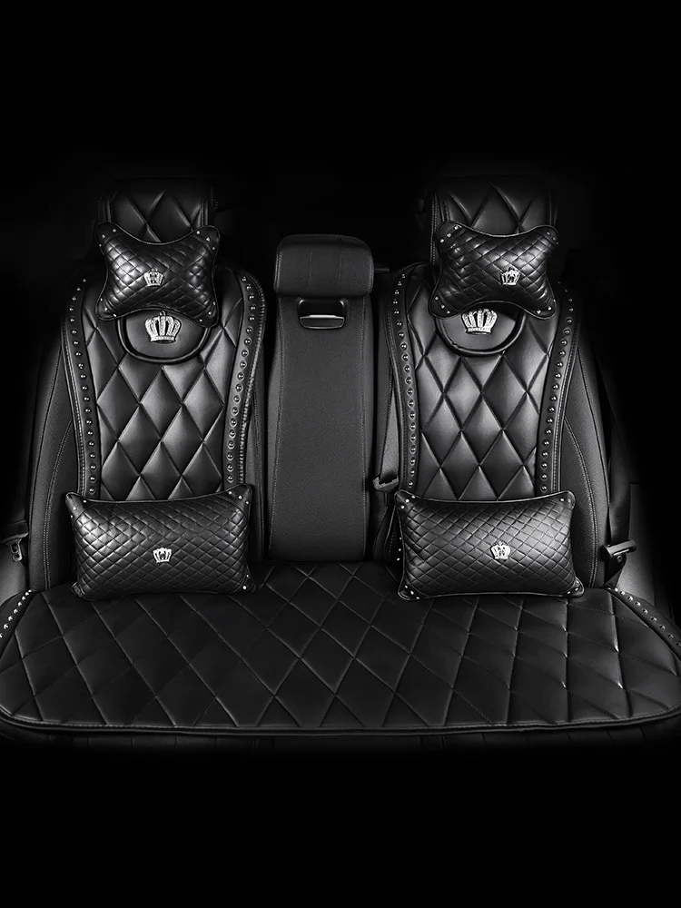 Leather-Car-Seat-Covers-Fashion-Crown-Rivet-Universal-Automobile-Seat-Cushion-Front-and-Rear-Mats-Car-Styling-81