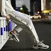 Men Basketball Pants Side Striped Button Easy To Wear Mens Casual Pant Loose Sweatpants 6