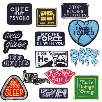 

Stranger Things Letter Patch Patches For Clothing Punk Breaking Bad Iron On Patches On Clothes Appliqued Stripes Sewing Decro